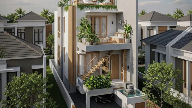 Rumah Mungil Lebar 3 Meter Tapi Elegan