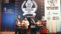 Askrindo berhasil meraih 6 penghargaan Nusantara CSR Awards 2023 (NCSRA) yang diselenggarakan oleh La Tofi School of Social Responsibility. (Liputan6.com/ist)