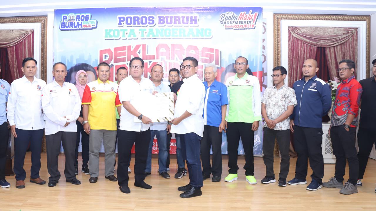 Aliansi Serikat Buruh Tangerang Deklarasi Dukung Andra Soni-Dimyati di Pilkada Banten