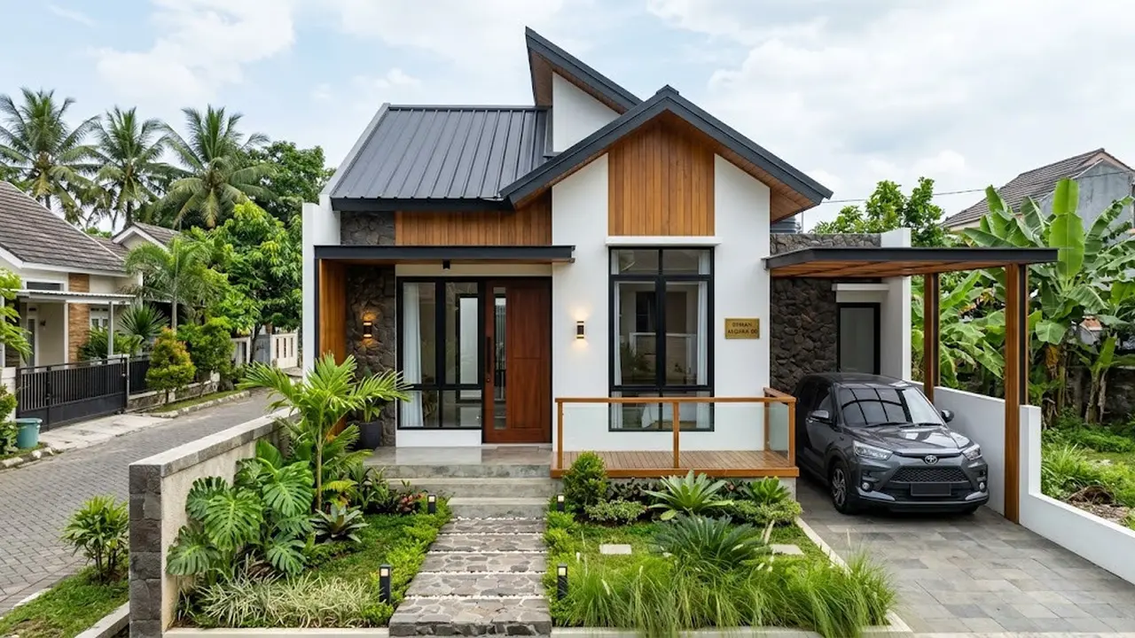 Rumah Minimalis Sederhana tapi Tampak Mewah dari Depan/AI Generated