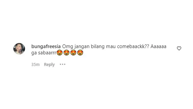 Komentar netizen menanggapi postingan Melody.