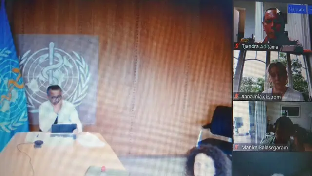 Pada Jumat, 25 Juni 2021 12 orang anggota IAVG bertemu secara virtual dengan pimpinan tertinggi WHO, yaitu Direktur Jenderal WHO Dr Tedros. (Foto: Dok Pribadi)