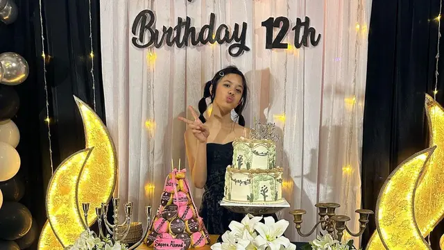 Perayaan ultah Shafeea Ahmad putri Ahmad Dhani dan Mulan Jameela (Foto: Instagram alghazali7)
