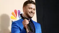 Justin Timberlake mendapat penghargaan dalam ajang iHeartRadio Music Awards 2015. (foto: ibtimes)