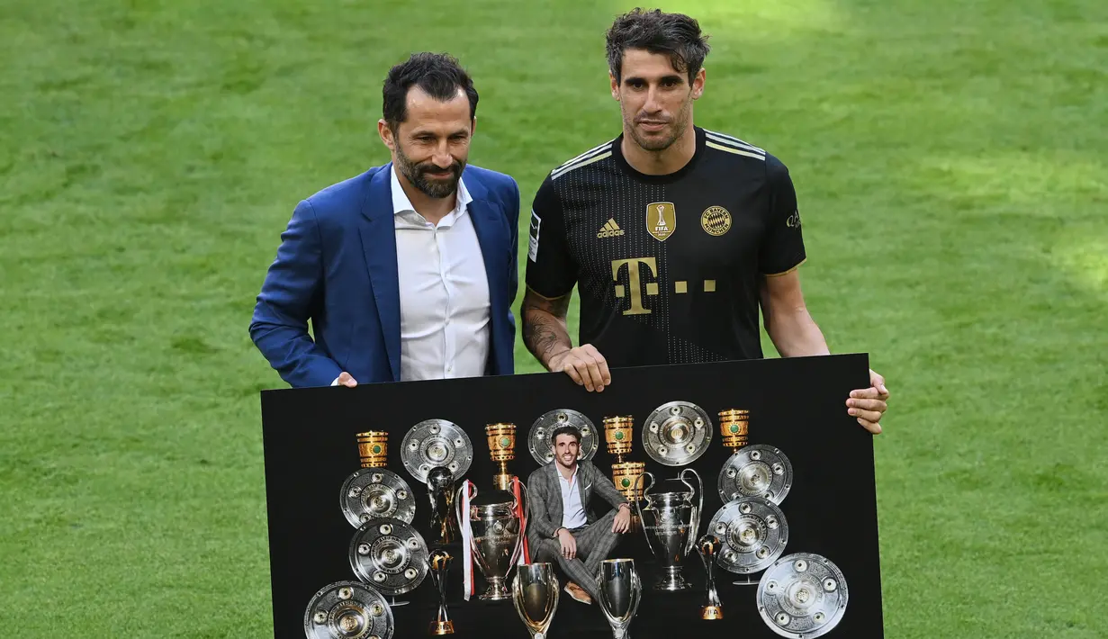 Javi Martinez merupakan salah satu gelandang jangkar kepercayaan Luis Milla di skuat Piala Eropa U-21 pada 2011 lalu. Kini pemain tersebut bermain di Liga Qatar usai sembilan tahun mempersembahkan berbagai macam gelar bersama Bayer Muenchen. (AFP/Christof Stache)
