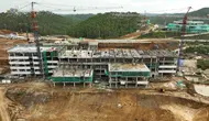 Proyek Pembangunan Gedung Sekretariat Presiden dan Bangunan Pendukung Kawasan Istana Kepresidenan di IKN Nusantara, terus dikejar penyelesaiannya oleh PT Waskita Beton Precast Tbk (WSBP)/Istimewa.