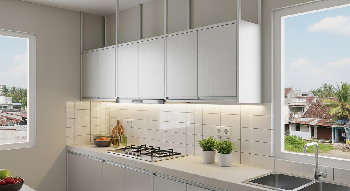 Model Lemari Gantung Dapur Minimalis Aluminium