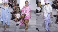 Jika sandal jepit hanya digunakan sebagai alas kaki untuk ke pantai atau di rumah. Kini sandal jepit bisa bikin gaya lebih stylish. (Foto: Vogue.com)