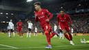 Liverpool. Roberto Firmino dkk baru saja memastikan penampilan ke-12 di semifinal Liga Champions usai menyingkirkan Benfica di perempatfinal musim 2021/2022. Dari 11 laga semifinal sebelumnya, The Reds sukses memenangkan 9 laga di antaranya. (AP/Jon Super)