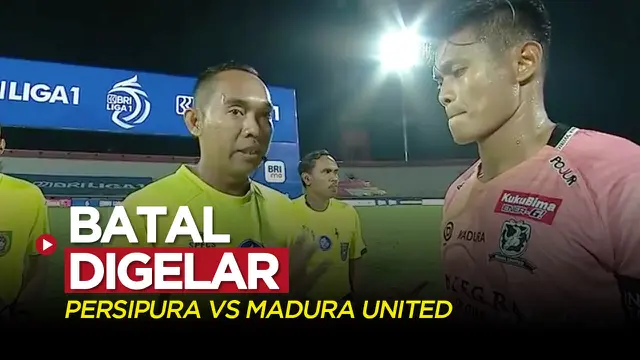 Cover thumbnail video laga Persipura Jayapura vs Madura United batal digelar (foto: tangkapan layar Indosiar).