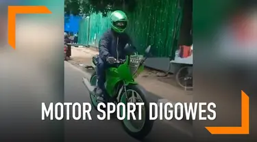 Warganet dihebohkan dengan penampakan motor sport yang digowes di Jalan Sudirman. Namun setelah ditelisik, ternyata motor tersebut adalah sepeda yang dimodif.