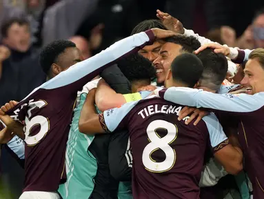 Aston Villa berhasil memetik kemenangan comeback dalam laga leg-2 semifinal Liga Europa 2025/2026, Kamis (07/05/2026) waktu setempat. (AP Photo/Dave Shopland)