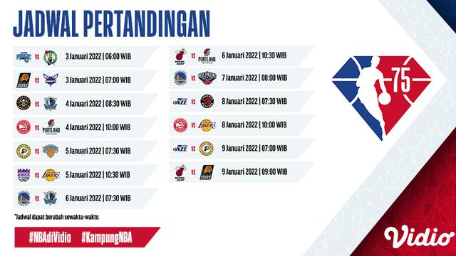 Jadwal Live Streaming NBA Musim Reguler 2021/2022 Matchweek 12 di Vidio