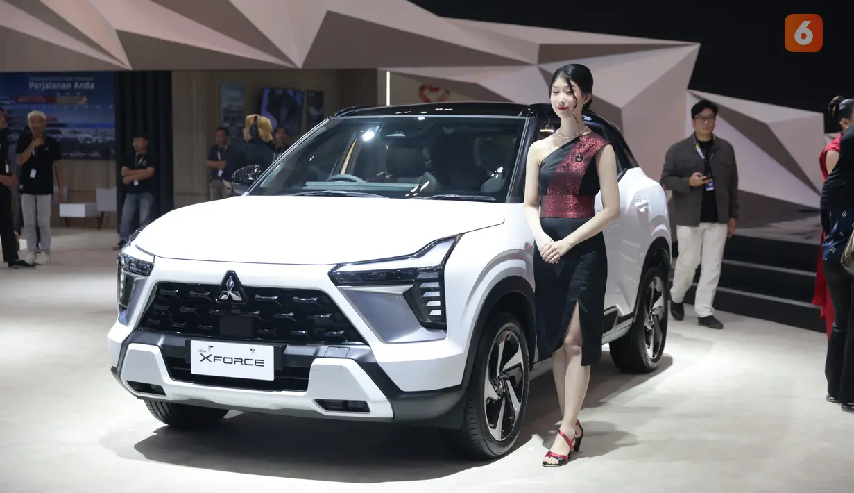Mobil Mitsubishi New Xforce HEV pada ajang Gaikindo Indonesia International Auto Show (GIIAS) 2026 di Indonesia Convention Exhibition (ICE) BSD, Tangerang, Banten, Rabu (29/7/2026). (KLY/ Budy Santoso)