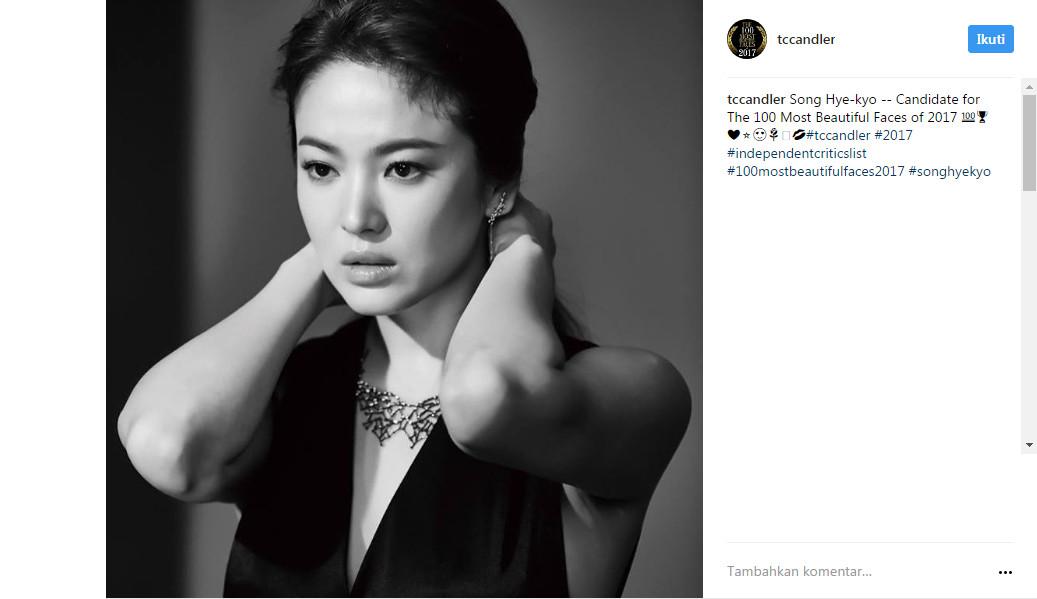 Song Hye Kyo menjadi salah satu kandidat 100 Most Beautiful Faces of 2017 (Foto: Instagram)