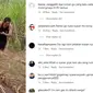 Mobil google maps Nyasar ke sawah sampai dikerek warga. (Instagram @terang_media)