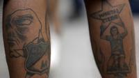 Tato pendukung Millonarios FC. (AFP/Raul Arboleda)