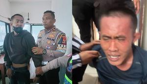 DPO pencuri motor yang viral lepas tembakan di Lampung Utara diringkus Polisi Lalu Lintas saat patroli (Liputan6.com/Ardi Munthe)