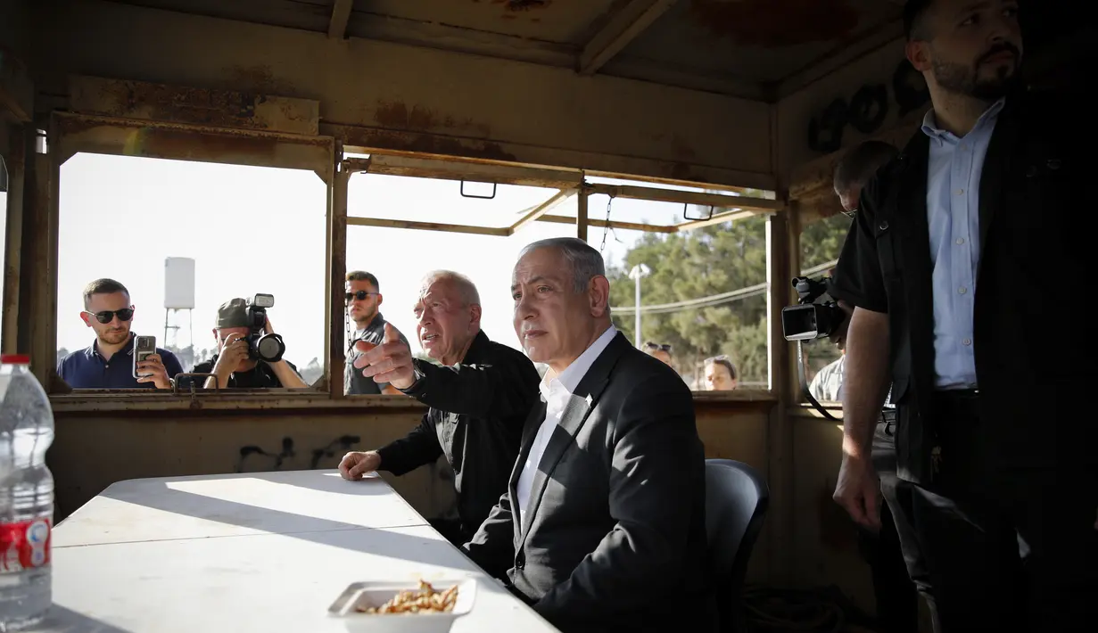 <p>Perdana Menteri Israel Benjamin Netanyahu mengindikasikan operasi militer di dekat kamp pengungsi Jenin menjadi salah satu area operasi militer paling intens. (AP Photo/Shir Torem, Pool)</p>