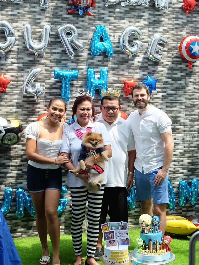 Momen ulang tahun Courage anak Melaney Ricardo dan Tyson Lynch