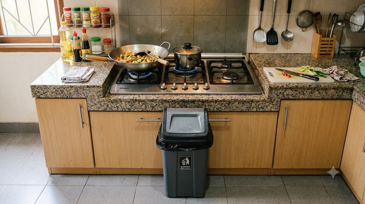 Posisi Tempat Sampah yang Membuat Dapur Lebih Bersih