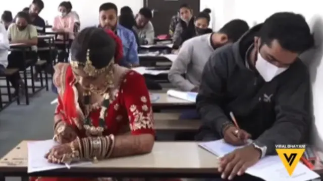 Wanita Ini Ikut Ujian Semester Sambil Pakai Baju Pengantin, Curi Perhatian