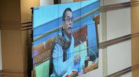 Anggota Komisi III DPR RI Fraksi Partai Demokrat Hinca Pandjaitan saat menghadiri rapat Komisi III DPR bersama Kejaksaan Agung. (Liputan6.com/Nanda Perdana Putra).