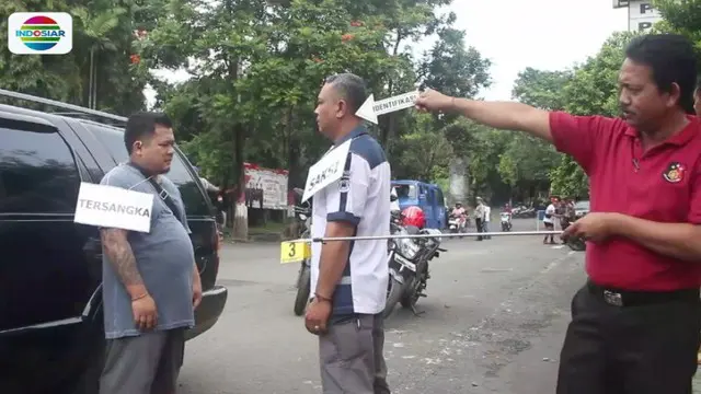 Polsek Sukasada menggelar rekonstruksi pembunuhan satpam setelah berselisih paham di jalan  di Buleleng, Bali.