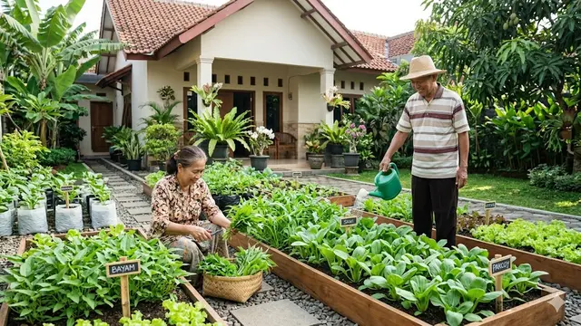 Ide Pekarangan Mandiri Pangan untuk Menemani Masa Pensiun
