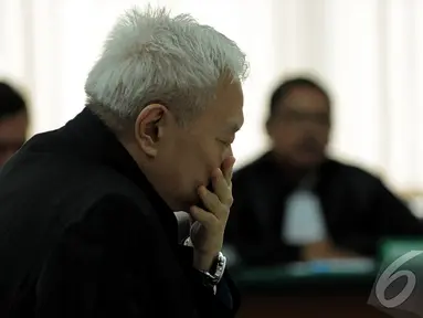 Majelis hakim Pengadilan Tipikor Jakarta menjatuhkan putusan lima tahun penjara terhadap Anggoro Widjojo (Liputan6.com/Faisal R Syam)
