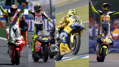 Video perubahan motor-motor Valentino Rossi dari tahun 1996 sampai 2015, yang salah satunya pada tahun 2015 Rossi menggunakan motor Movistar Yamaha MotoGP.
