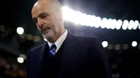 Pelatih Inter Milan Stefano Pioli puas dengan penampilan pemainnya Gabriel Barbosa yang baru saja mencetak gol kemenangan dalam lawatan ke markas Bologna pada Minggu (19/2/2017) malam. (Marco BERTORELLO / AFP)