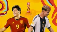 Perempat Final Piala Dunia U-17 - Spanyol Vs Jerman_Duel Pemain (Bola.com/Adreanus Titus)
