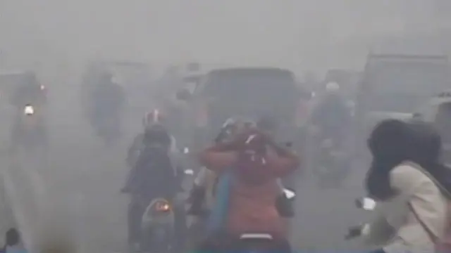 Kota Jambi Kembali Ditutupi Kabut Asap Pekat