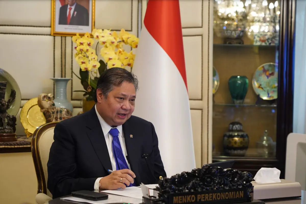 Menko Perekonomian Airlangga Hartarto saat ikuti rangkaian The 80th session of the Economic and Social Commission for Asia and the Pacific, Selasa (23//4/2024). (Foto: Kemenko Perekonomian)