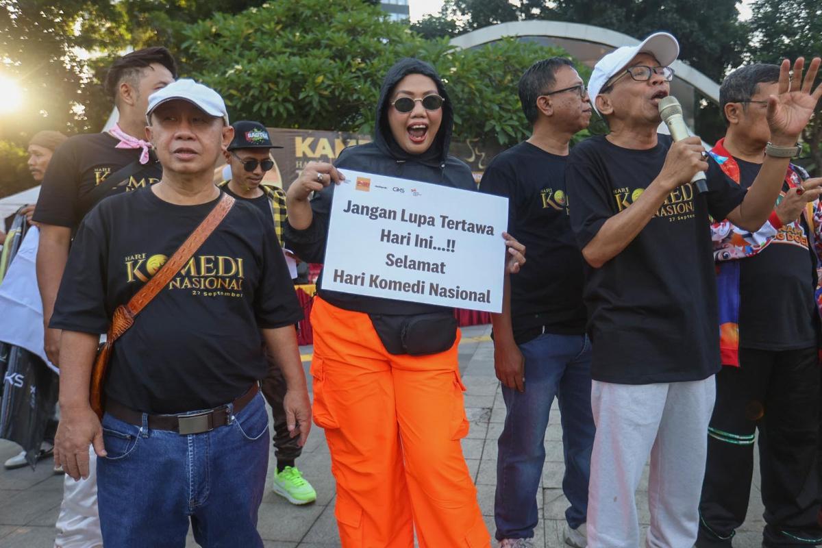 FOTO: Hari Komedi Nasional Resmi Ditetapkan, PASKI Rayakan dengan Aksi di Jalan Thamrin