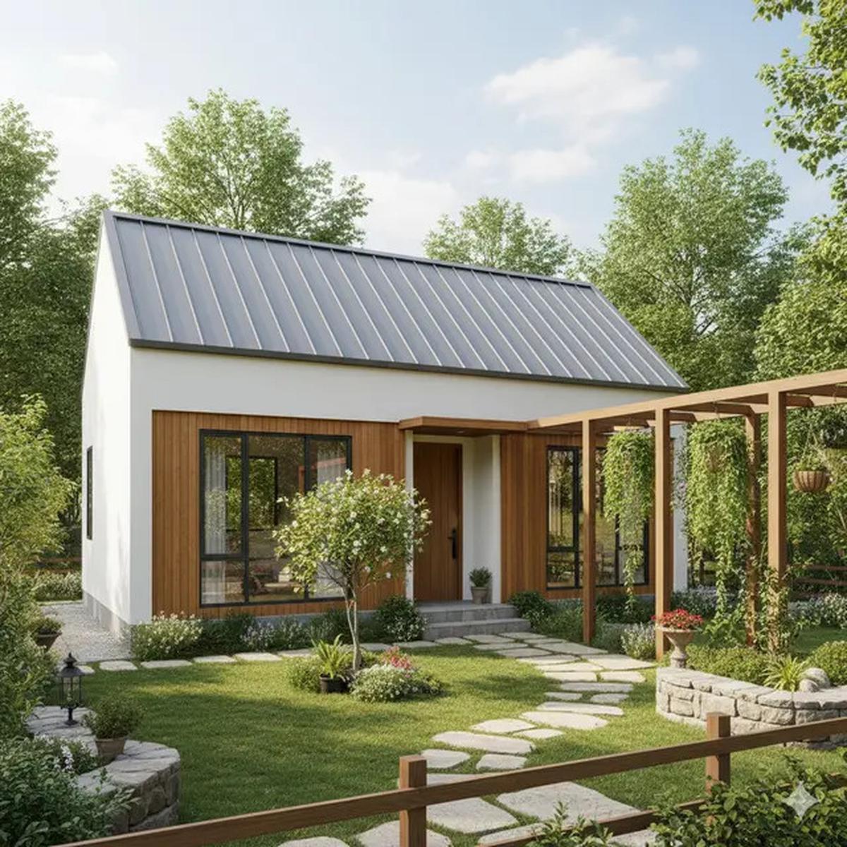 8 Gambar Rumah Sederhana 6x12 Atap Pelana, Desain Modern dan Estetik