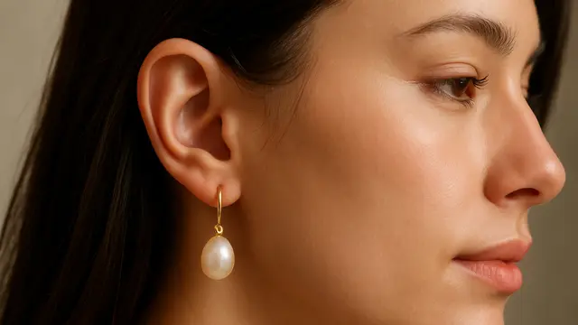 Anting Emas Mutiara untuk Penampilan Klasik dan Anggun