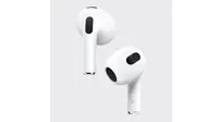 Bersama dengan peluncuran MacBook Pro, Apple juga memperkenalkan AirPods generasi ketiga yang dibanderol USD 179. (Foto: Apple Newsroom).