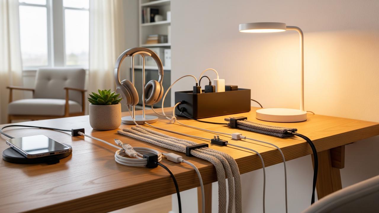 Trik Menata Kabel Charger agar Rumah Tidak Terlihat Berantakan (AI Generated)