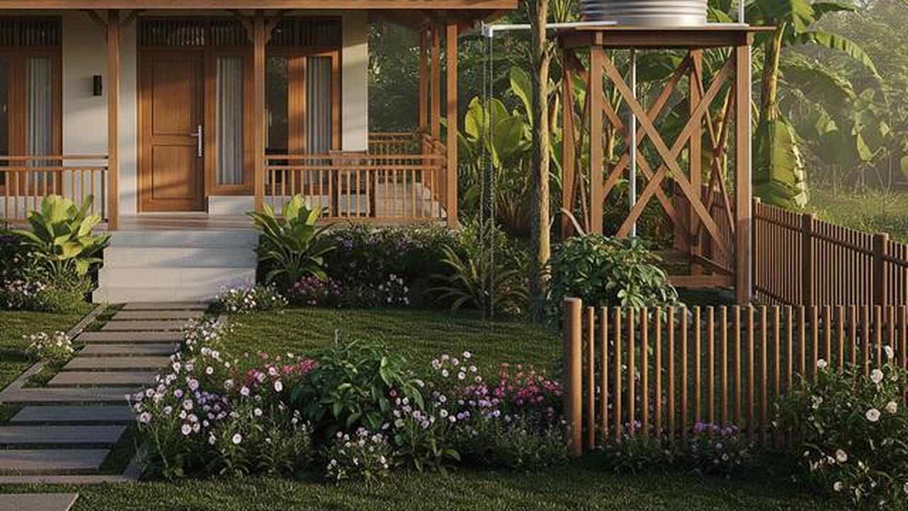 7 Model Rumah di Desa dengan Sistem Air Gravitasi Tanpa Pompa