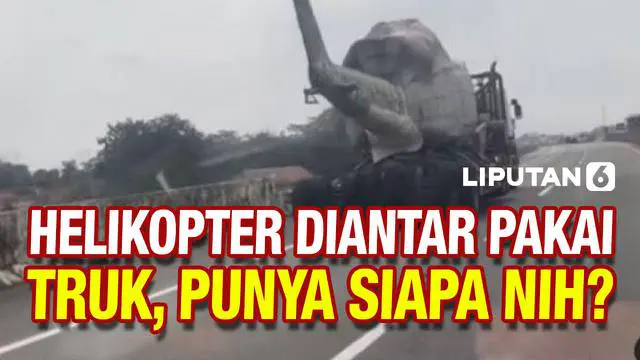 Sebuah video yang menampilkan helikopter berada di sebuah truk viral di media sosial. Dalam video yang tersebar, diketahui kejadian ini terjadi di jalan Tol Pekalongan.