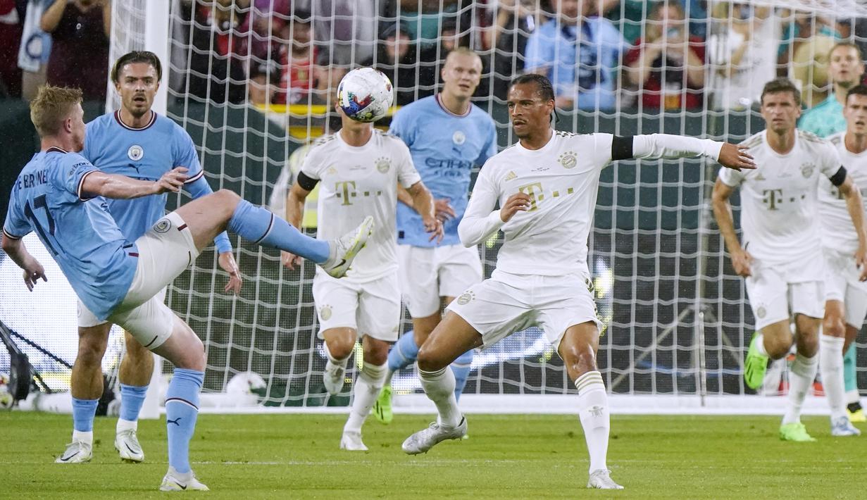 Tidak ada gol tambahan tercipta di babak kedua. Man City pun mengalahkan Bayern 1-0 di laga pramusim berkat gol Haaland. (AP Photo/Morry Gash)
