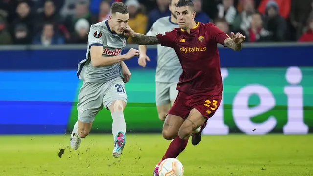 RB Salzburg vs AS Roma di Liga Europa