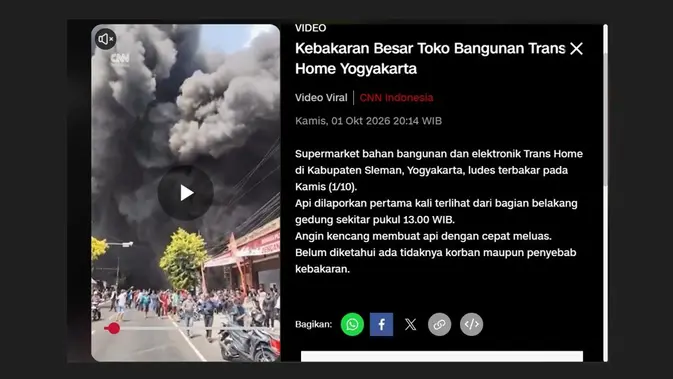 Cek Fakta Liputan6.com menemukan klaim video hoaks Kota Solo dihantam rudal secara tiba-tiba