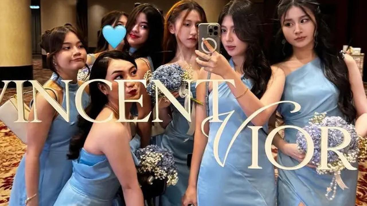 8 Potret Ewkharis Hamil Jadi Bridesmaid Pernikahan Nita Vior, Pamer Baby Bump