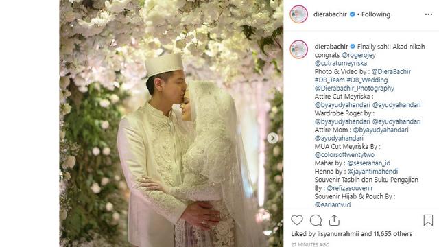 Roger Danuarta - Cut Meyriska (Foto: Instagram/@dierabachir)