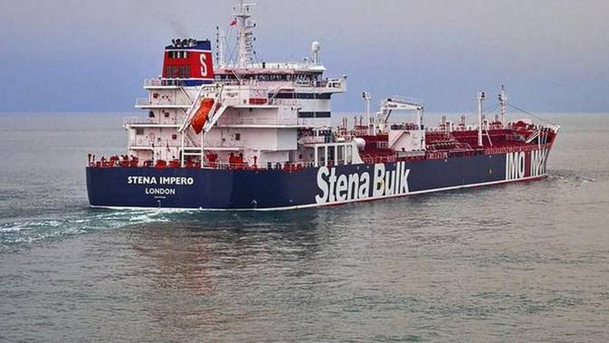Tanker berbendera Inggris milik firma Swedia, Stena Impero (AP PHOTO)