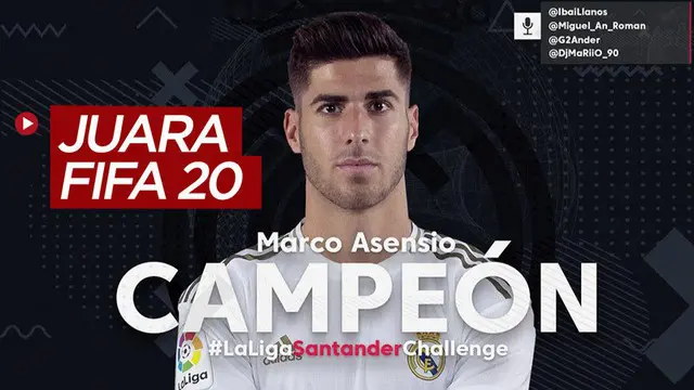 VIDEO: Marco Asensio Juara di Gim FIFA 20, Kumpulkan 2,5 Miliar Rupiah untuk Melawan COVID-19