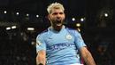 1. Sergio Aguero (Manchester City) - Sergio Aguero bergabung dengan Manchester City pada 2010 dan mengoleksi 4 gelar Premier League. Total, dia menyumbangkan 180 gol untuk The Citizen di ajang Premier League. (AFP/Oli Scarff)